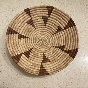 Handwoven Basket with Geometric Pattern